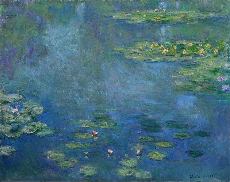 Water Lily Yoga Pants Sexy Claude Monet 1916 Custom Leggings High